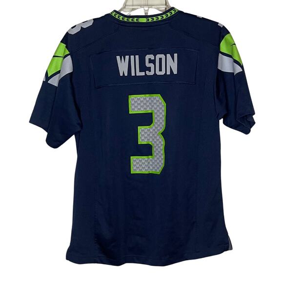 NFL Nike On Field Seattle Seahawks Russell Wilson 3 Kids Jersey Size Youth Large - Picture 2 of 4
